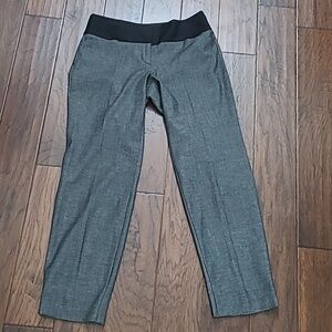 Express Grey Blend Editor Pants with Wide Black Waistband size 6R